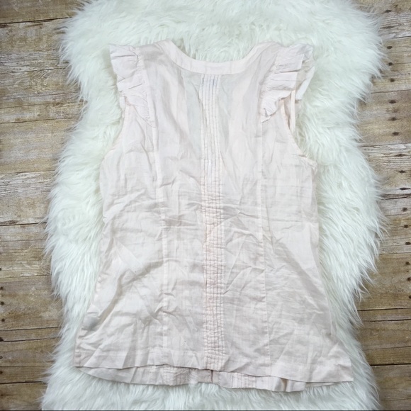 Odille for Anthro Ruffle Cap Sleeve Blouse - Picture 6 of 6